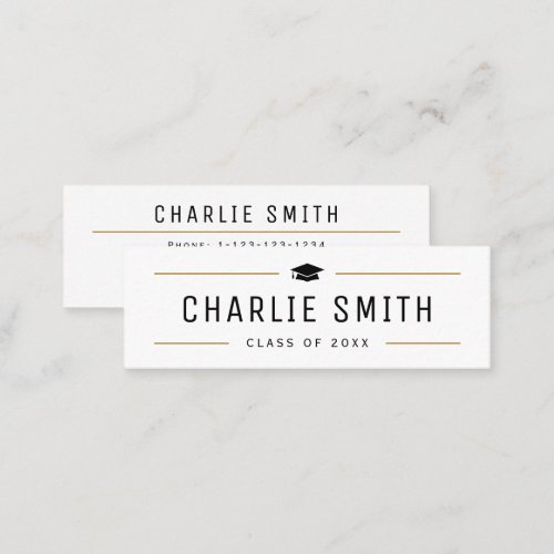 Modern Simple Typography Graduate Name Card 
