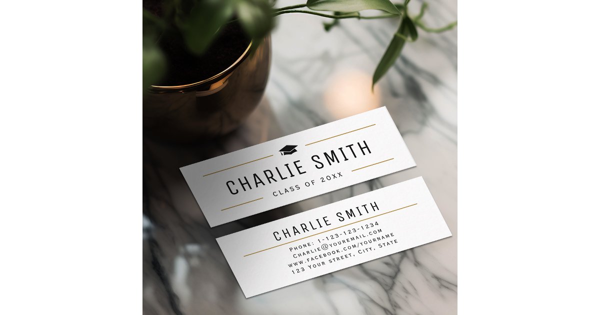 Modern Simple Typography Graduate Name Card | Zazzle