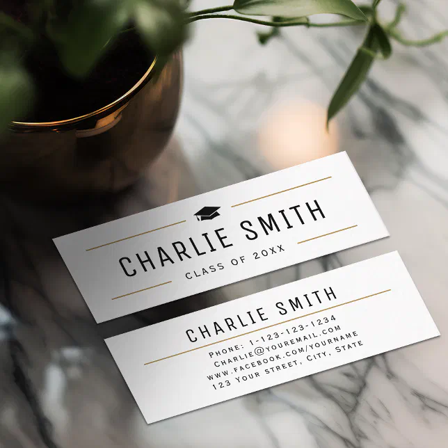 Modern Simple Typography Graduate Name Card | Zazzle