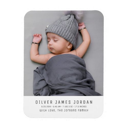 Modern Simple Unique Baby Photo Keepsake Gifts Magnet