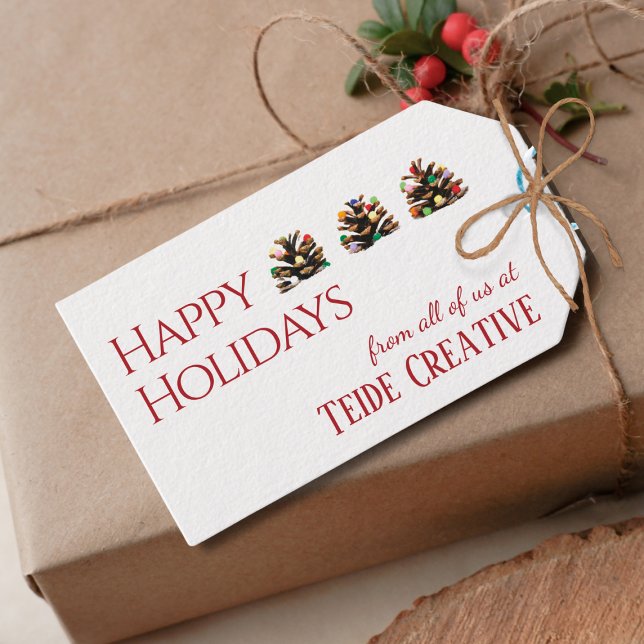 Modern simple unique business christmas gift tag (Creator Uploaded)