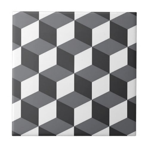 Modern simple urban architectural cubes pattern ceramic tile