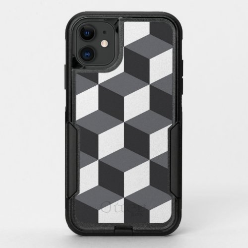 Modern simple urban architectural cubes pattern OtterBox commuter iPhone 11 case