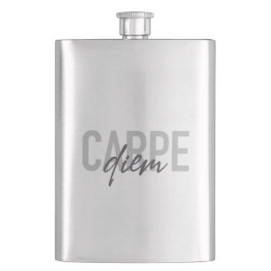 Modern, simple, urban, cool design Carpe Diem Flask