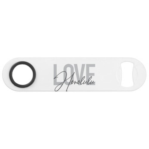 Modern simple urban cool design Love Honolulu Bar Key