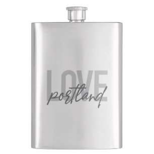 Modern, simple, urban, cool design Love Portland Flask