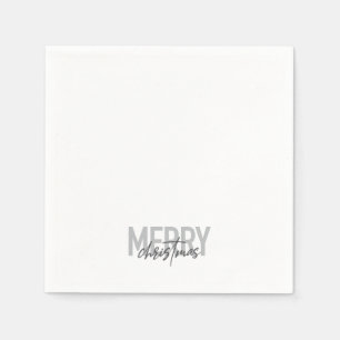 Modern, simple, urban cool design Merry Christmas Napkins