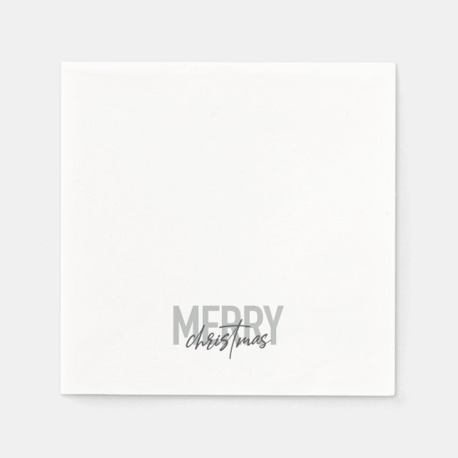 Modern, simple, urban cool design Merry Christmas Napkins (Front)