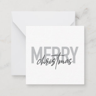 Modern, simple, urban cool design Merry Christmas Note Card