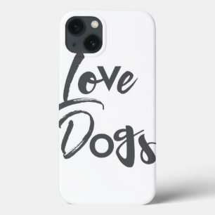 Modern, simple, urban, cool design of Love Dogs iPhone 13 Case