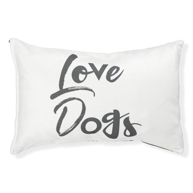 Modern, simple, urban, cool design of Love Dogs Pet Bed (Front)