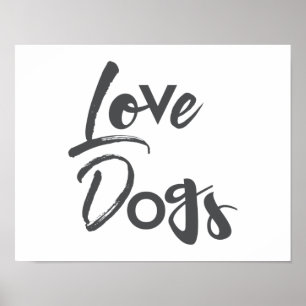 Modern, simple, urban, cool design of Love Dogs Poster