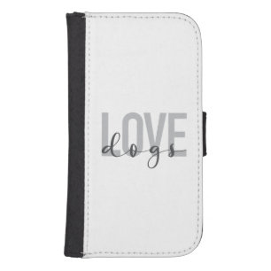 Modern, simple, urban, cool design of Love Dogs Galaxy S4 Wallet Case