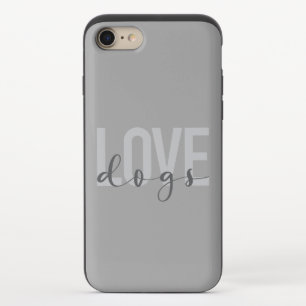 Modern, simple, urban, cool design of Love Dogs iPhone 8/7 Slider Case
