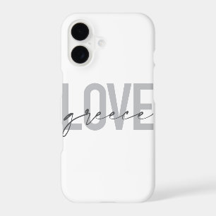Modern, simple, urban, cool design of Love Greece iPhone 17 Case