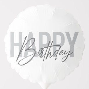 Modern, simple, urban, cool Happy Birthday Balloon