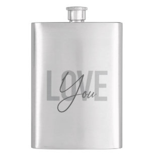 Modern, simple, urban, cool typography Love You Flask