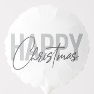 Modern, simple, urban design Happy Christmas Balloon