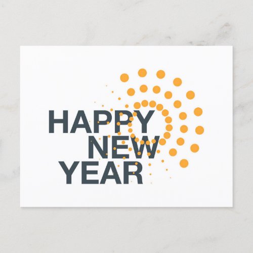 Modern simple urban design of Happy New Year Holiday Postcard