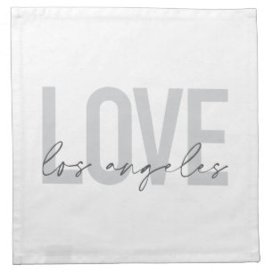 Modern, simple, urban design of Love Los Angeles Cloth Napkin