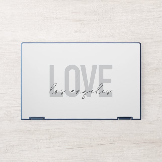 Modern, simple, urban design of Love Los Angeles HP Laptop Skin (Front)