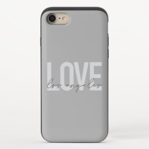 Modern, simple, urban design of Love Los Angeles iPhone 8/7 Slider Case