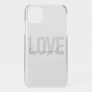 Modern, simple, urban design of Love Los Angeles iPhone 11 Case