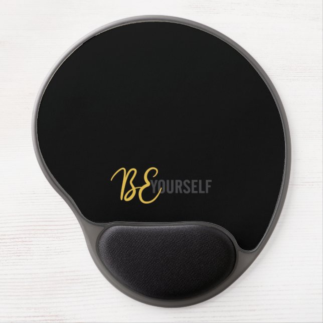 Modern, simple, urban graphic of Be Yourself Gel Mouse Pad (Front)