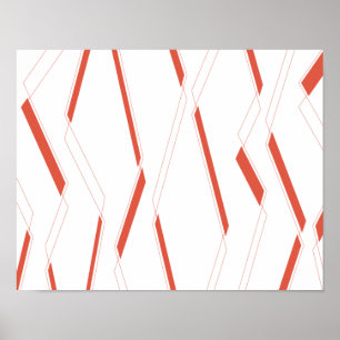 Modern, simple urban plant abstraction graphic art poster