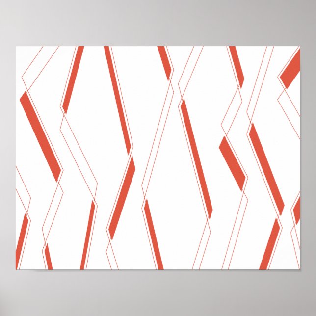 Modern, simple urban plant abstraction graphic art poster (Front)
