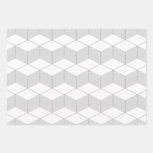 Modern, simple, urban, trendy graphic design wrapping paper sheets