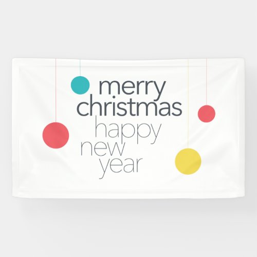 Modern simple vibrant fun Merry Christmas Banner