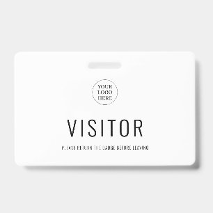 Modern Simple Visitor Pass Company Logo Badge