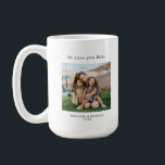 Modern Simple We Love You Mom Mothers Day Photo Coffee Mug<br><div class="desc">Modern Simple We Love You Mom Mothers Day Photo Coffee Mug. Vintage Typewriter Typography. Perfect Mother's Day Gift for Mom. Custom Inquires: info@pgcodesigns.com</div>