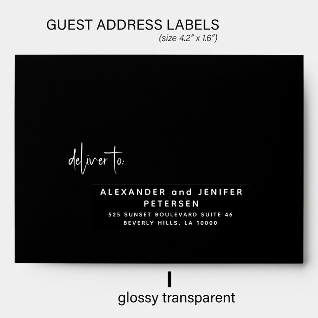 Modern simple wedding 24 guest address labels (Creator Uploaded)