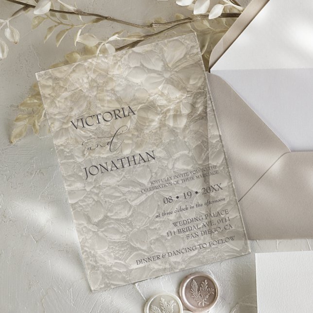 Modern Simple Wedding  Acrylic Invitations (Creator Uploaded)