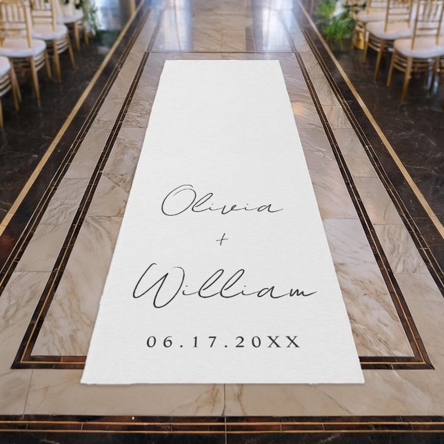Modern Simple Wedding Aisle Runner Rug (Creator Uploaded)