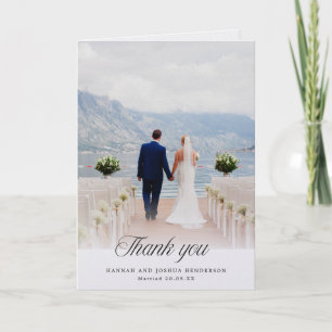 Modern Simple Wedding Blank inside Thank You Card