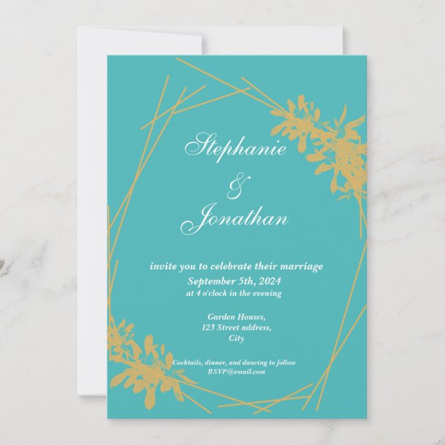 Modern simple wedding invitation (Front)