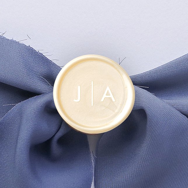Modern Simple Wedding Monogram Wax Seal Sticker (Modern Simple Typographic Wedding Monogram Wax Seal Sticker.)