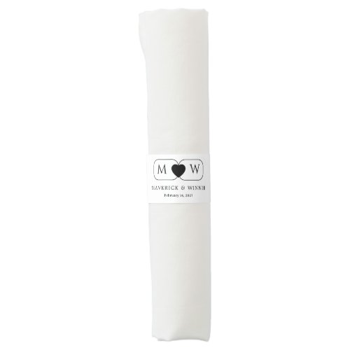 Modern Simple Wedding Napkin Bands for Chic Dining