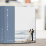 Modern Simple Wedding Photo Album Binder<br><div class="desc">Modern Photo Simple Dusty Blue Wedding Photo Album 3 Ring Binder Modern Photo Simple Elegant Minimalist Photo Album</div>