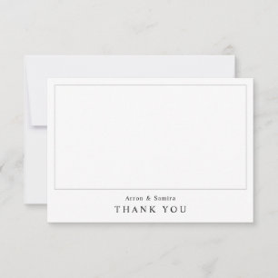 Modern Simple Wedding Photo Thank You Note Card