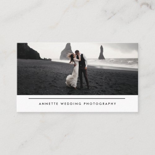 Modern Simple Wedding Photography Business Card