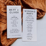 Modern Simple Wedding Program Order Of Events<br><div class="desc">This is a modern wedding program featuring an elegant font and a minimalist layour. Edit all wording and all font and background colors. // For matching items, please visit the "HARLOW" collection in the Sincerely By Nicole Zazzle store. * If you like this design but don't see it available for...</div>