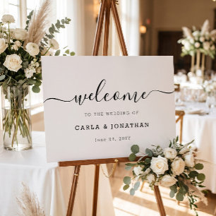 Modern Simple Wedding Reception Welcome Sign