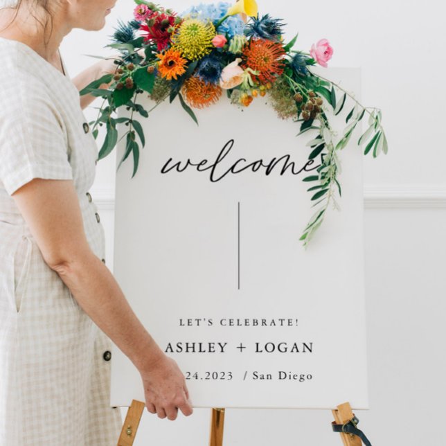 Modern Simple Wedding Reception Welcome Sign (Creator Uploaded)
