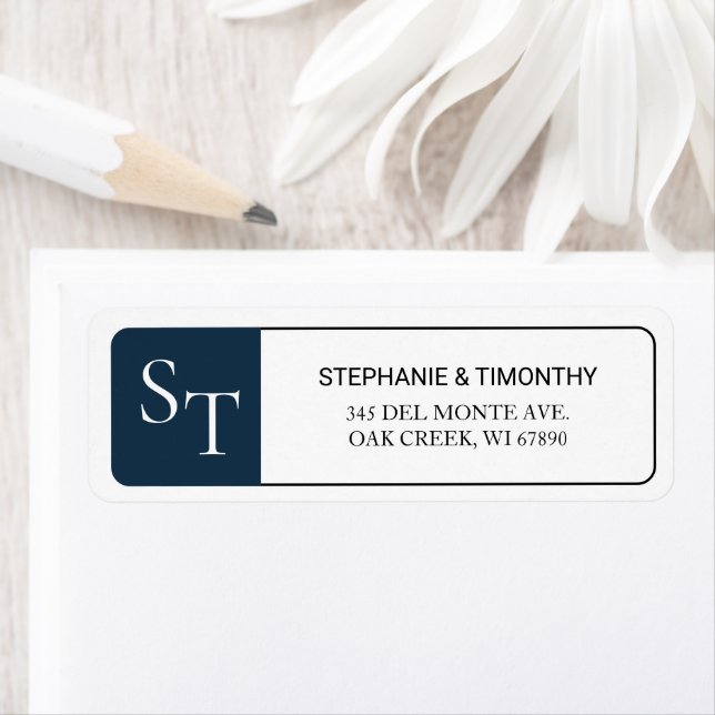 Modern Simple Wedding Return Address Label (Insitu)
