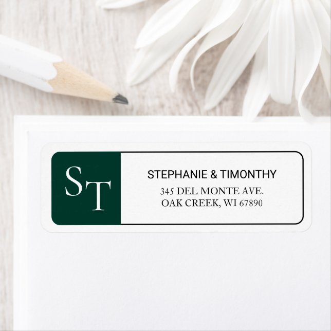 Modern Simple Wedding Return Address Label (Insitu)