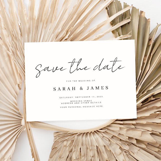 Modern Simple Wedding Save the Date Invitation (Creator Uploaded)
